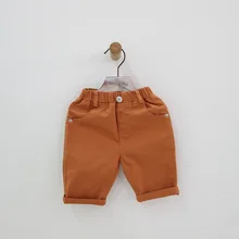 Хлопковые длинные штаны детские брюки для маленьких мальчиков и девочек Новая летняя одежда повседневные однотонные леггинсы для новорожденных