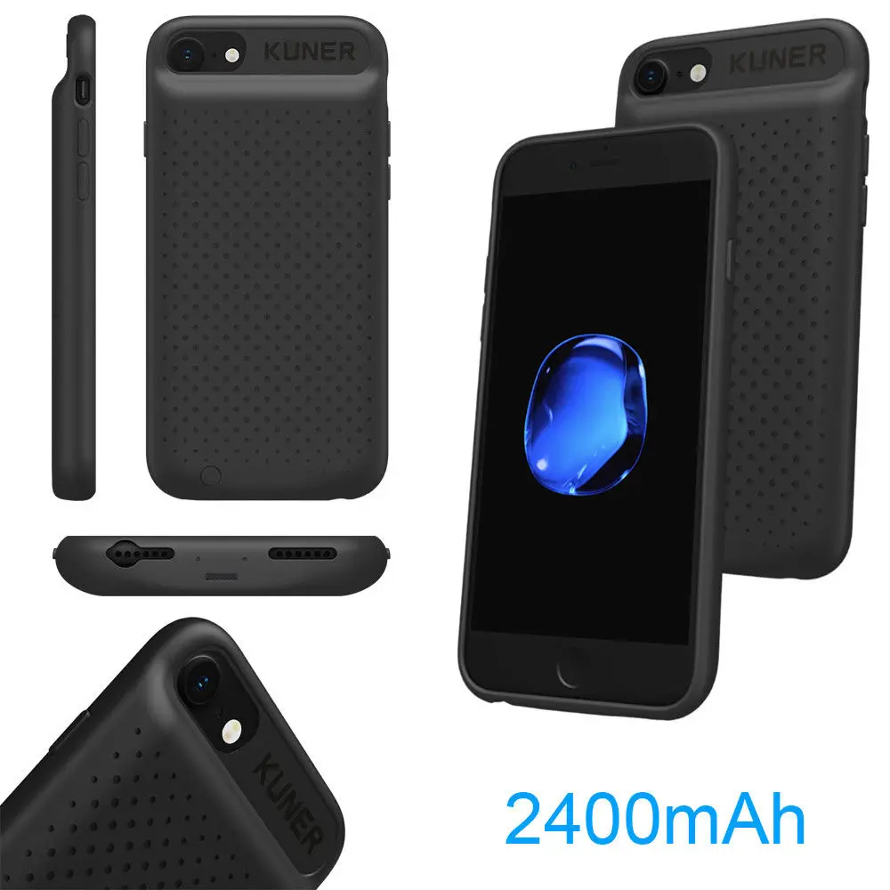 Goede 2018 NIEUWE! Voor iPhone6 6 s 7 8 Plus Externe Smart TPU Batterij Case Charger Power Pack + USB c
