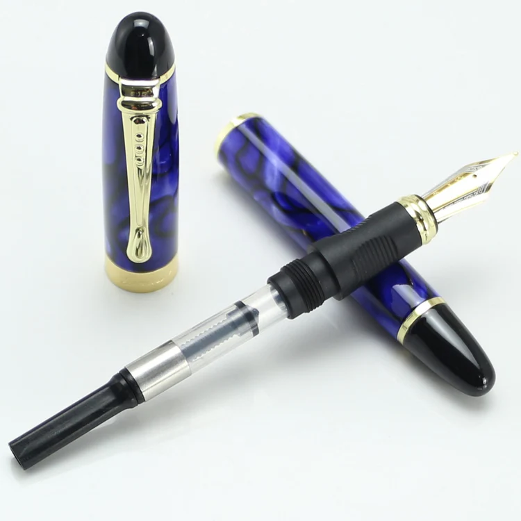 JINHAO X450 авторучка 18KGP 0 7 мм перо с широким основанием Исполнительный синий