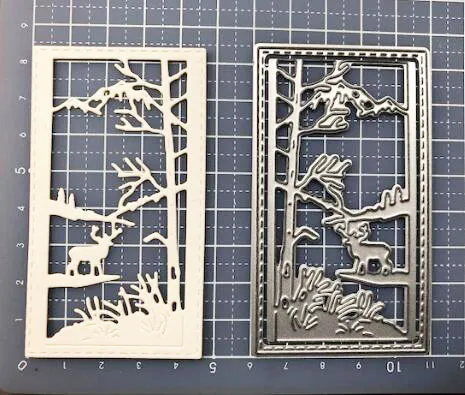

Christmas Snow Scene Metal Cutting Die Scrapbooking Embossing Stencil Card Die For DIY Invitation Album Book Decoration 5x8.6CM