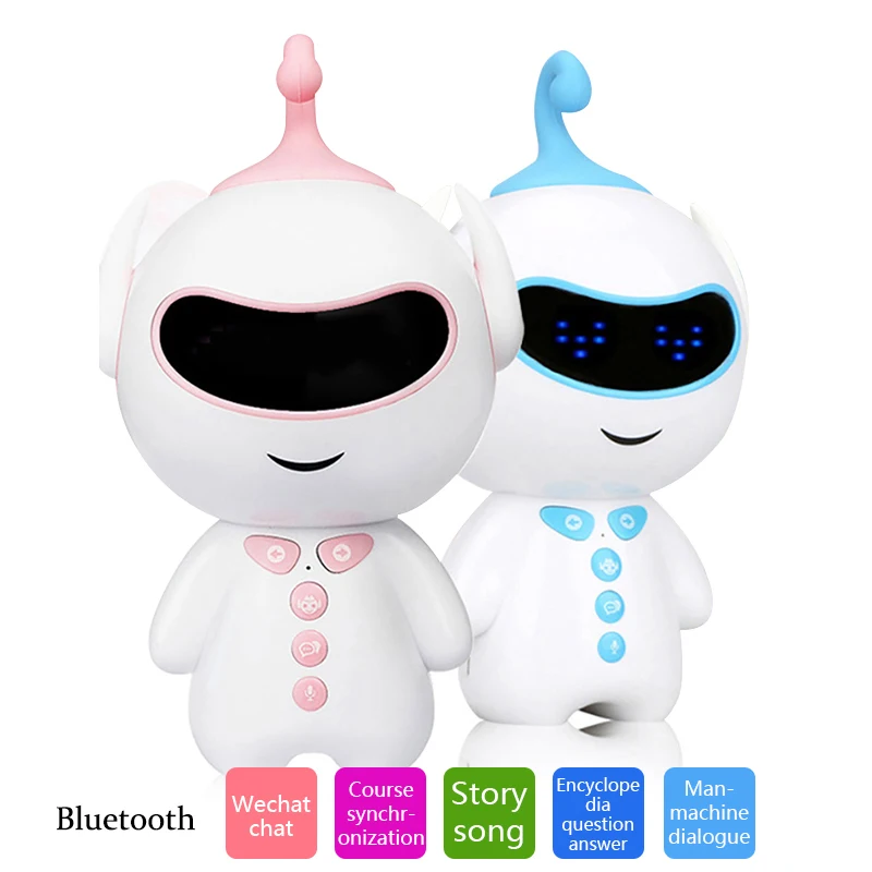 

Electric Mini Robot Voice Intelligent Music Sound Early Educational Robots Walkie Talkies Interactive Toys Children Gifts K01