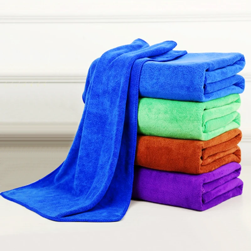 

30*70cm Car Wash Towel Cleaning Tool Ultra Soft Microfiber Cloth for Car Wax Polish Car-styling Auto Care Detailing 4 Colors