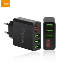 MEIYI светодиодный дисплей 3 USB зарядное устройство смарт Быстрая зарядка мобильное настенное зарядное устройство для iPhone X 8 7 Plus iPad Xiaomi samsung Быстрое зарядное устройство