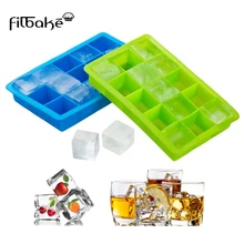 FILBAKE, силиконовый лоток для льда 15, идеальный квадратный лоток для льда, Улучшенная форма с гибким легким выпуском, форма для льда, инструменты для выпечки