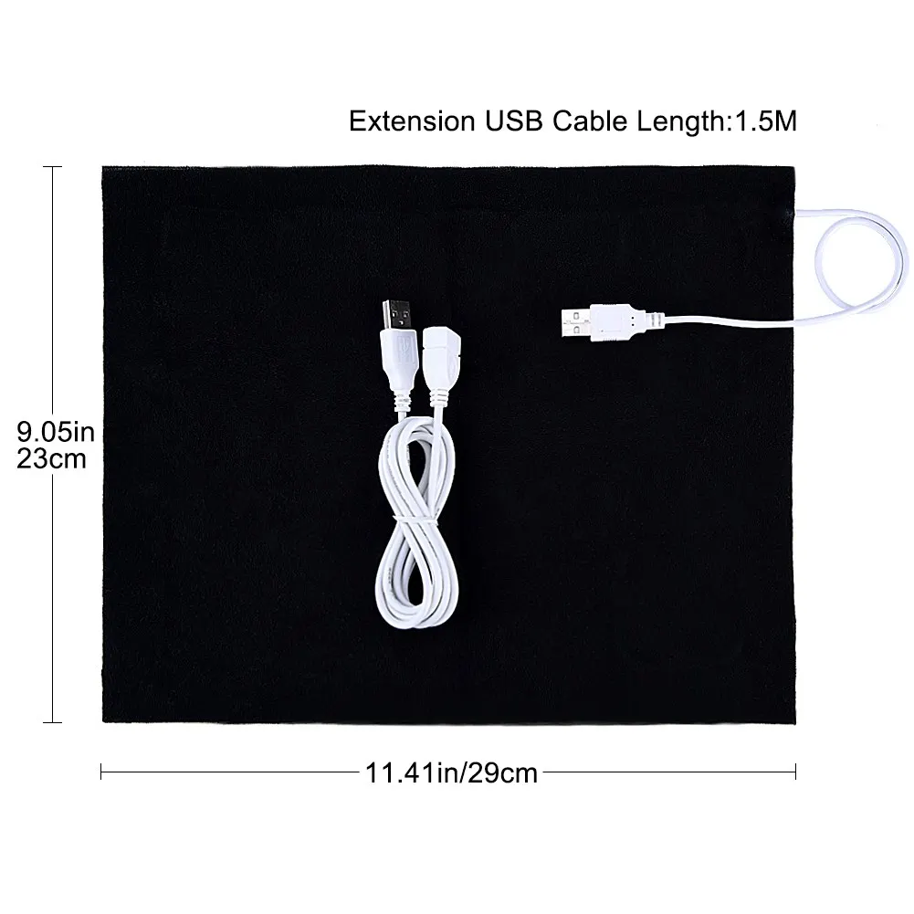 1 шт. 5 в USB Электрический тканевый обогреватель, нагревательный элемент для одежды, обогреватель для домашних животных 35℃-50℃ теплый коврик