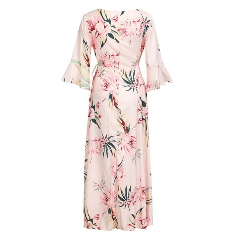 Vestidos 2019 женские платья весна лето женское платье с коротким рукавом разрезом