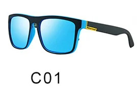 C1 Blue SHAUNA, квадратные поляризационные солнцезащитные очки, мужские авиационные очки для вождения, спортивные солнцезащитные очки для мужчин, ретро очки, Gafas De sol - Цвет линз: C1 Blue