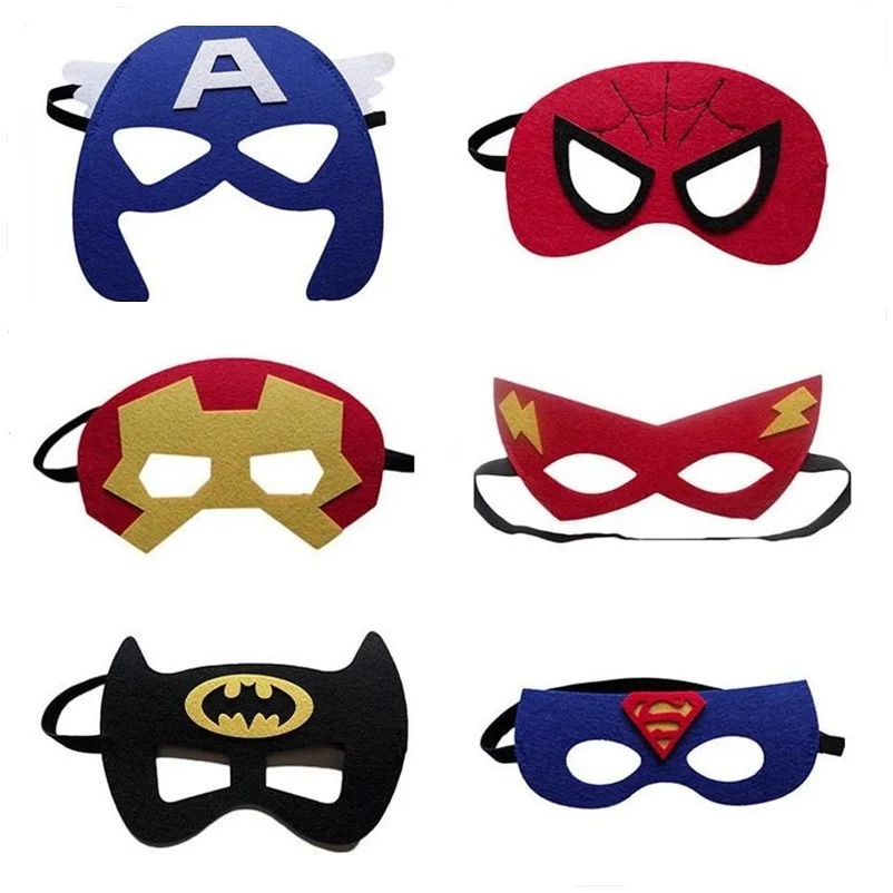 

Hot Sale Super Hero Felt Mask Kids Baby Boy Girl Cool Decorate Heros Birthday Fancy Party Props Costume Masquerade Eye Mask