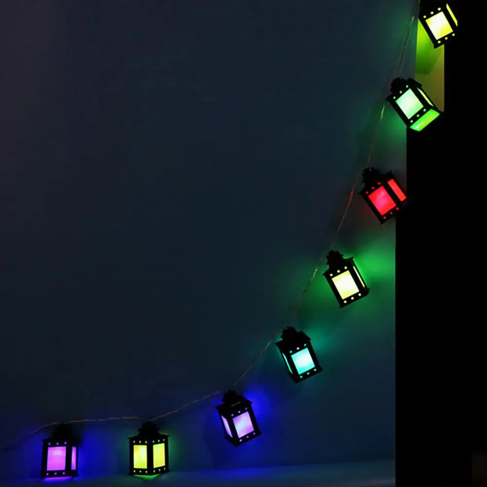 10LED подвеска «фонарь» Исламская Рамадан день свет шнура Рождество Фестиваль Декор