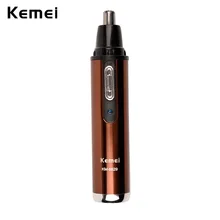 Kemei 2 in 1 Electric Nose Ear Hair Trimmer for Men and Women Rechargeable Washable Beard