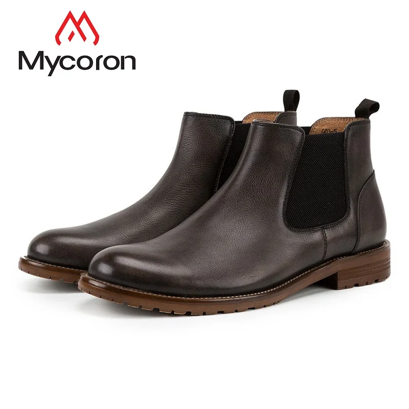 MYCORON 2018 новые мужские удобные ботинки челси удобная мужская обувь брендовые