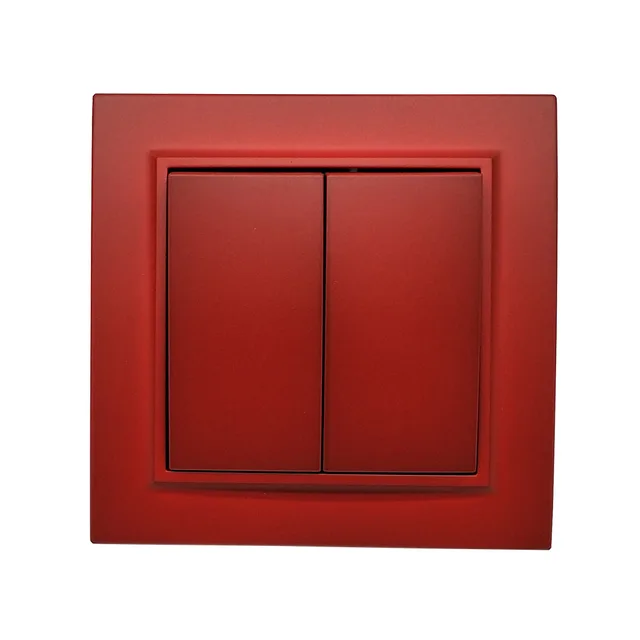 Light switch wall switch Two gang switch European Sky blue Color inset wall switch DIY 10A 250V