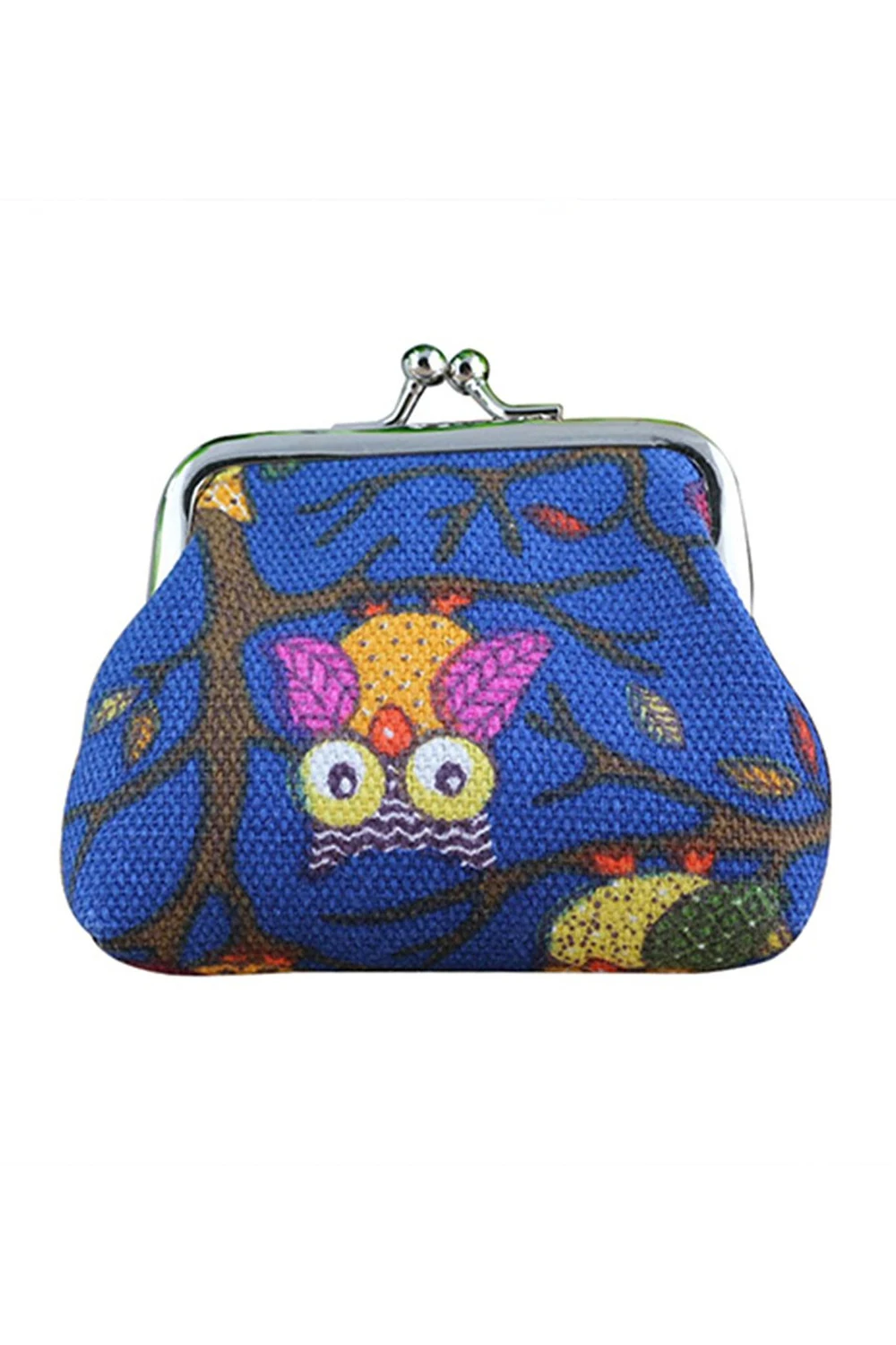 Women&#39;s Owl Printed Coin Purse Wallet Canvas Pouch Money Bag(Khaki)-in Coin Purses from Luggage ...