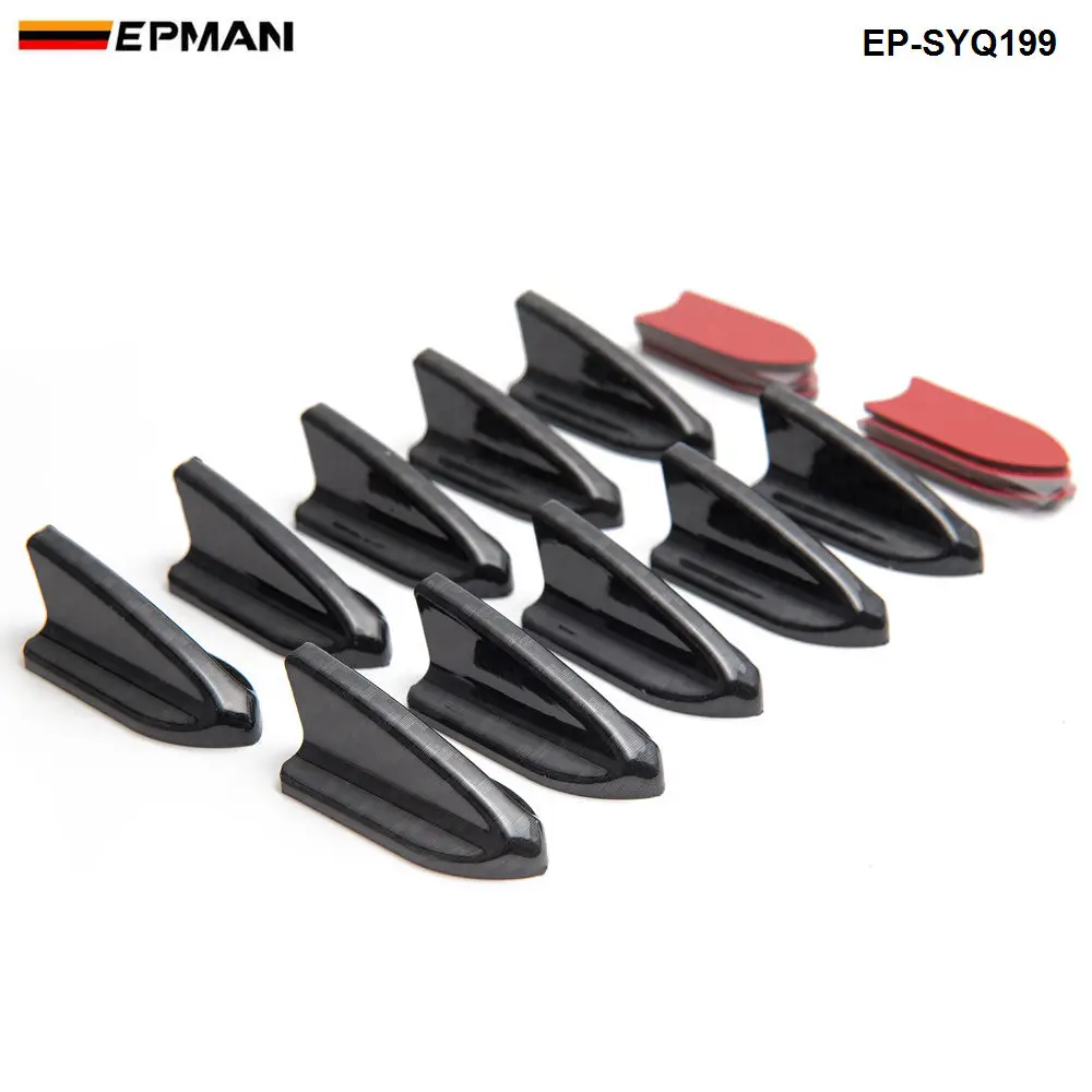 

10pcs/lot Car ABS Black Roof Shark Fin Spoiler Wing Vortex Generator Universal EP-SYQ199