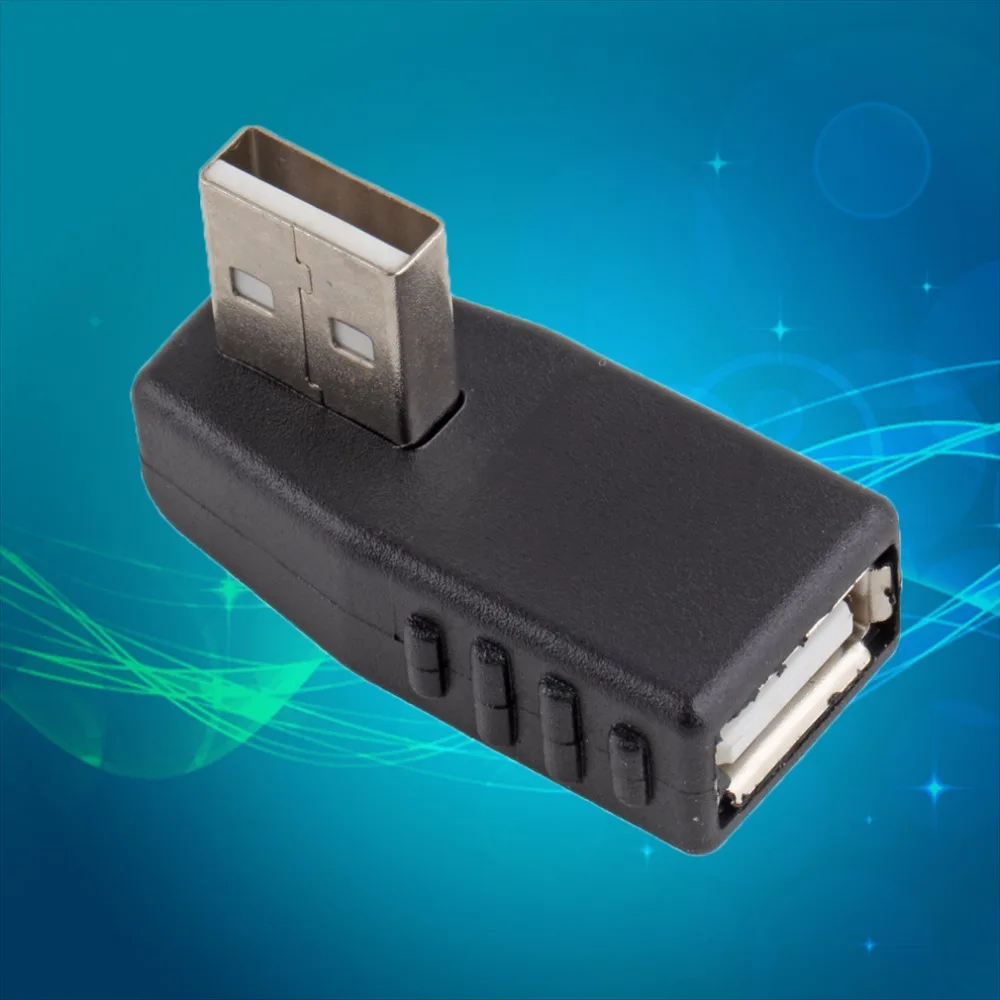 

1Pc Left angle 90 degree USB 2.0 A Male Female adapter connecter for laptop PC  Promotion