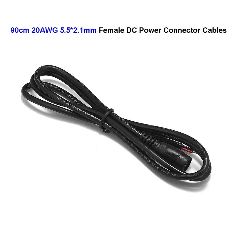 RGB Светодиодная лента 12 В постоянного тока кабель питания 5 5x2 1 мм разъемы Jack 20AWG 90
