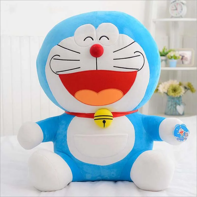 Doraemon Плюшевые игрушки 25 см синие жирные плюшевые куклы Подарки для детей