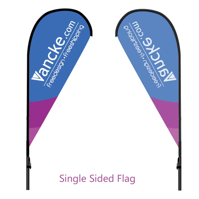 120cm 380cm Free Shipping Custom Single Side Printing Teardrop