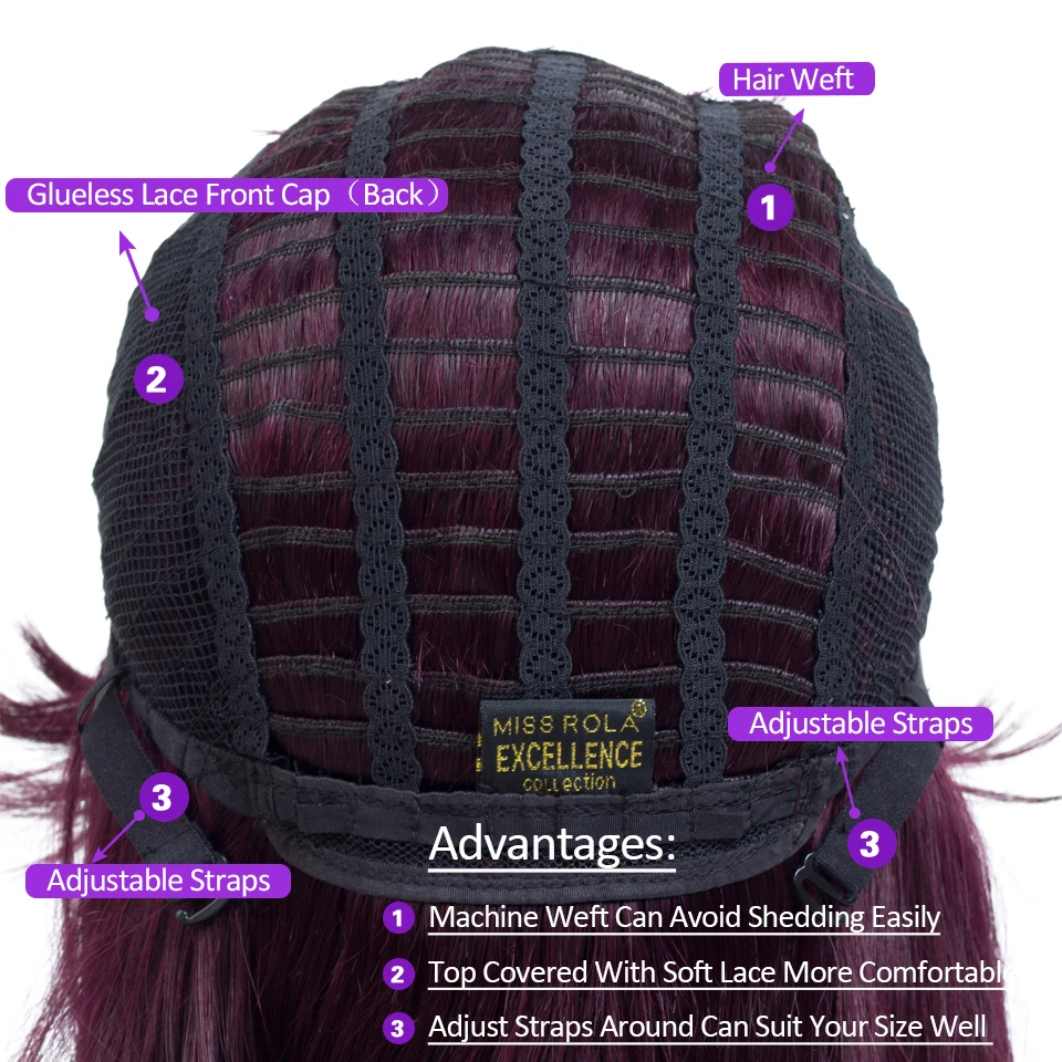 Brazilian Wigs Straight Human Hair Wigs 6 Pcs Pack Hairugo Non