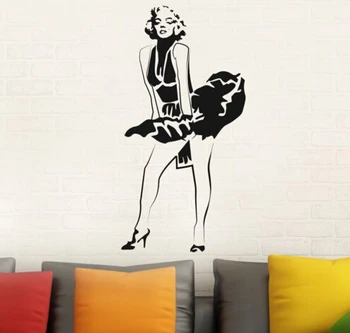 

Marilyn Monroe Wall Decal Sticker Dress Modern Decor Removable Sticker free shipping