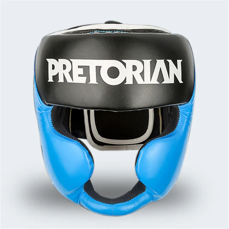 ММА Муай Тай PRETORIAN боксерский шлем кик тренировка спарринг в ММА ТКД фитнес оборудование Грант бокс головные уборы - Цвет: Blue