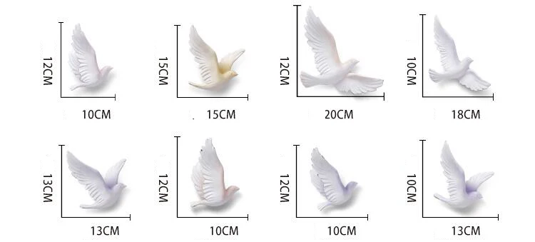 8 шт 3D стерео стены смолы украшение в виде птиц Домашнее ремесло украшение дома гостиной фон птицы настенные наклейки фрески аксессуары