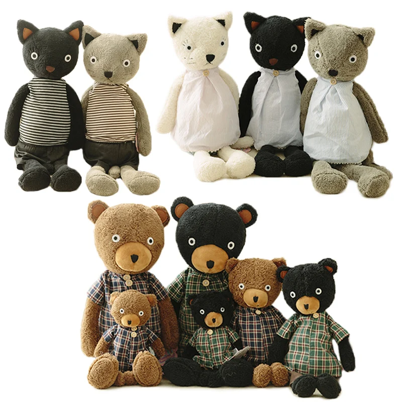 

Cute Dressing Cats Bears Plush Dolls Soft Cat Stuffed Animals Plush Appease Teddy Bear Kids Toys for Girls Kids Birthday Gifts