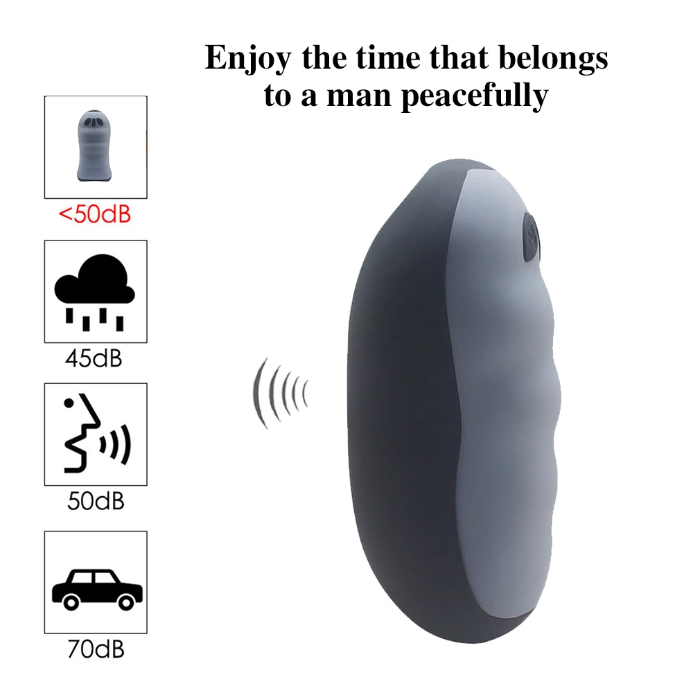 Afra Smart Warming Aircraft Cup 10 Frequency Vibration Male Masturbation Silicone Massage Exercise 182015-Black [carton]