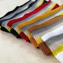 JIETAI 2*1 Репсовая ткань из хлопка с полиэстером вязаный органза смешанные Цвет Фул контраст Цвет тканевые аксессуары DIY воротник манжеты подолом на воротник