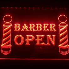 I044 парикмахерская полюса Дисплей Уход за волосами светодиодный неоновый светильник знак