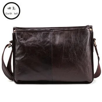 

Cow Genuine Leather Messenger Bag Men's Shoulder Bags Crossbody Handbag Chest Male Real Horizontal Vertical Fashion Tote Clutch