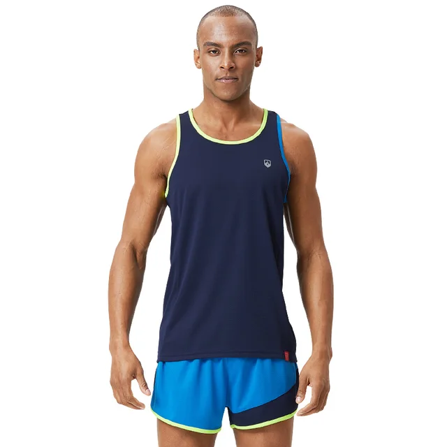 2pcs Men Sport Suits Marathon Vest+Shorts Quick Dry Vests Racing