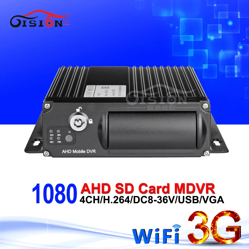 

3G GPS WIFI AHD 4CH Vehcile Mobile Dvr SD Card 128G*2 Online Video CCTV Security System 1080 HD Car Dvr Mdvr Software Free
