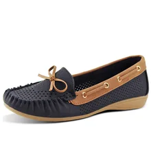 Для женщин Прогулочная обувь из дышащего материала без шнуровки туфли для вождения мокасины