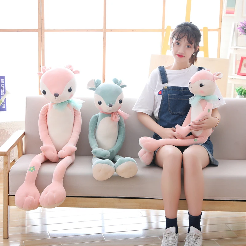 

Cute Long Arm&leg Deer Plush Toy Stuffed Giraffe Doll Kid Playmates Cartoon Animal Baby Sleeping Toys Birthday Christmas Gift