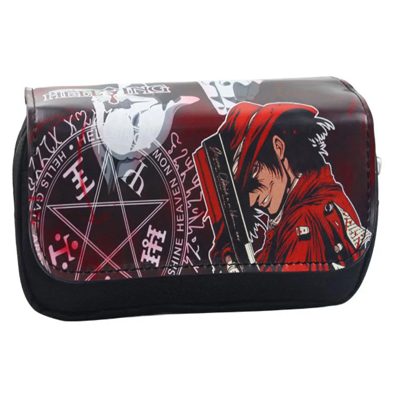 

Anime Hellsing Wallet Zipper Leather Coin Wallet Alucard Long Wallet Purse