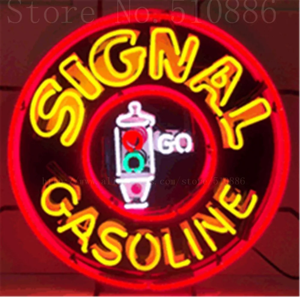 Signal Gasoline Car Auto Glass Tube neon sign Handcrafted Automotive