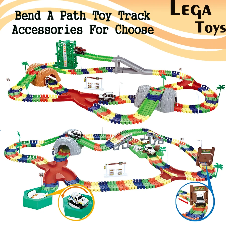 

Create A Road Flexible Miraculous Glowing Race Track Accessory Track Attachments Fits ALL Bend A Path Track Vehicle Playsets