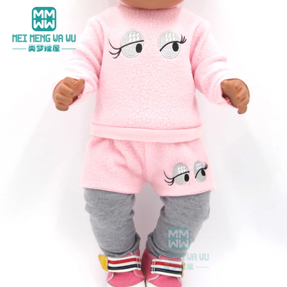 astounding  Clothes for doll fit 43cm toy new born doll accessories Jacket suit baby one-piece clothes