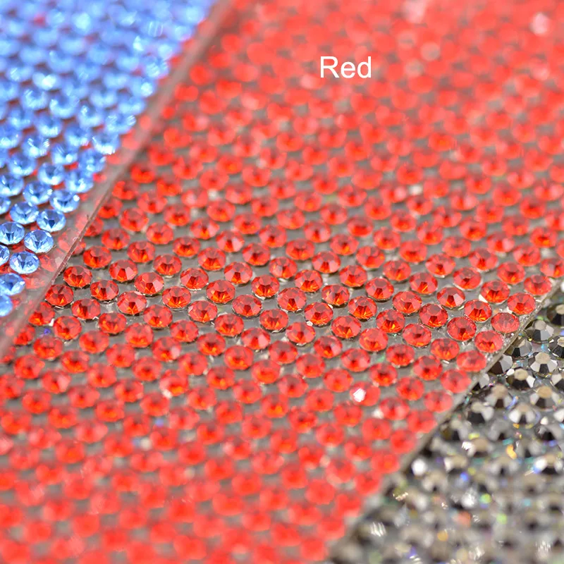 JUNAO 24*40cm Clear Hotfix Glass Rhinestone Mesh Trim Crystal Fabric Sheets Strass Applique for Dress Jewelry Decoration