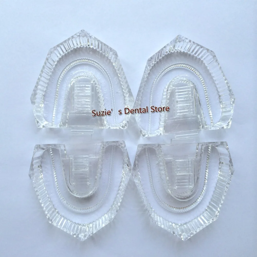 

60 Pieces Dental Lab Material Transparent Strong Plastic Disposable Sectioned Base Box Clear