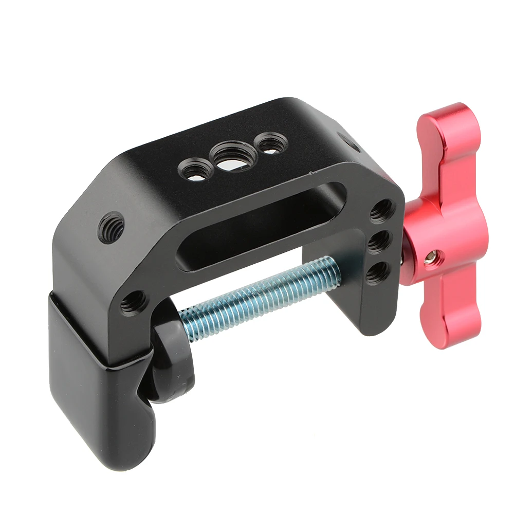

CAMVATE C-clamp Clip with 1/4"&3/8" Thread (Red T-handle) C1687