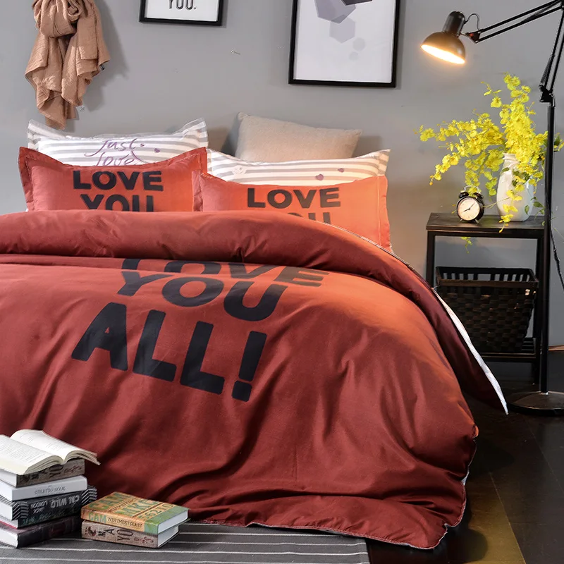 

Coffee Golden Polyester Bedding Set Bed Linens 3/4pcs/Set 5 King Size Duvet Cover Set Bed Set Kids Pillowcase Adult Bedcloth