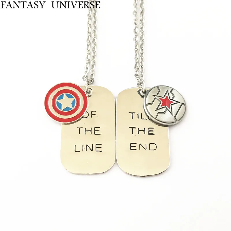 

FANTASY UNIVERSE Free shipping 20pc a set Captain America Winter soldier Falcon Sam Wilson Necklace SQXXXDID02