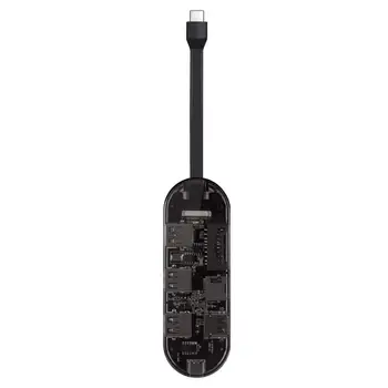 

Universal 7-in-1 USB HUB C HUB to Multi USB 3.0 Adapter Expand 3 Interfaces Adapter with 4K USB C to HDMI USB-C PD 3.0 TF Card