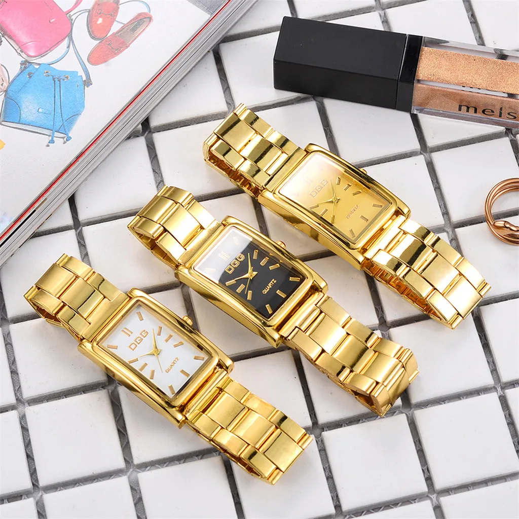 

Ladies Watch Women Brand reloj mujer Quartz Analog Clock Luxury Golden Stainless Steel Band women watches relogio feminino