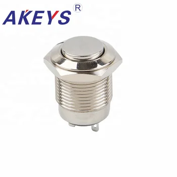 

2pcs PX16D-G10Z Car Auto Stainless Steel Press Button Switch 16mm Push Button