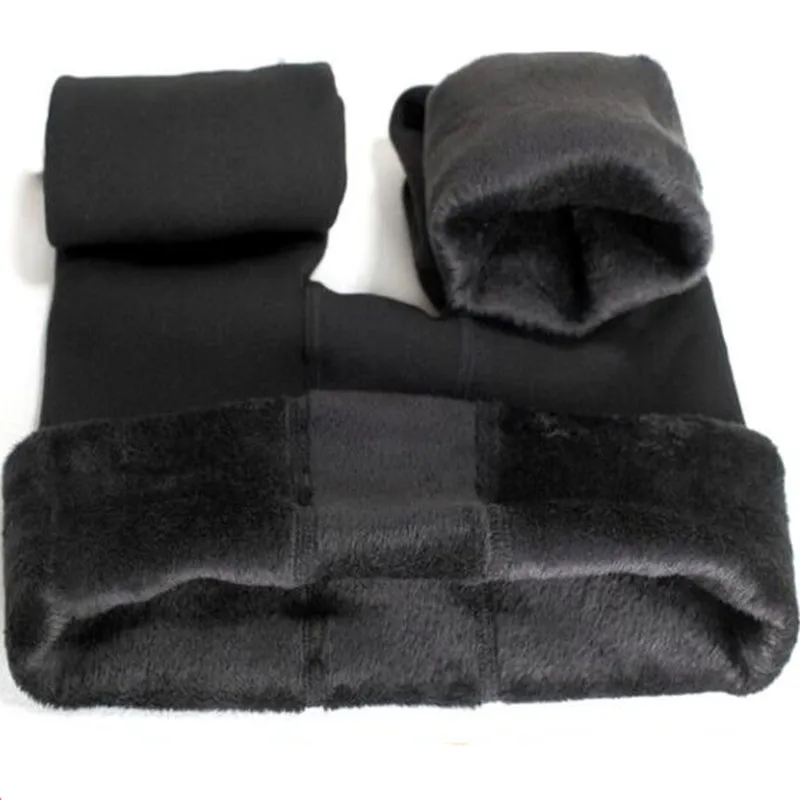 

High waist elastic large size slim plus velvet thickening stepping pants women's bottoming warm pants