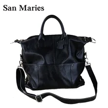 Осень Зима Высокое качество из натуральной коровьей кожи для женщин сумка большая емкость Tote известный бренд Bolsa Feminina