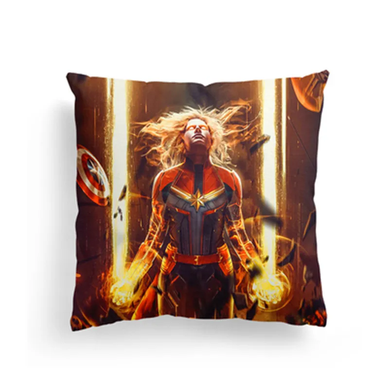

50X50CM Avengers: Infinity War - Part II Carol Danvers Square Anime Figures Pillow Action Figure Car Cushion Ornaments X1111
